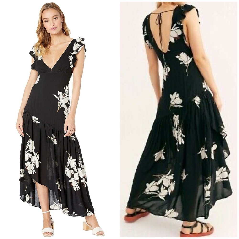 Free People She’s A Waterfall High/Low Maxi Dress Size 2